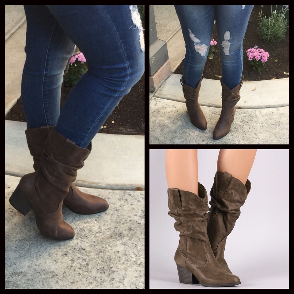 SIZE CLEARANCE-FIRM‼️5🌟Slouched Cowboy Boot - Picture 2 of 3